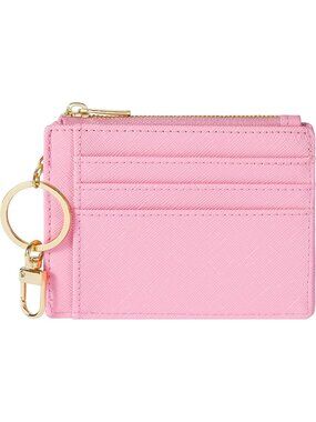 Slim Front Pocket Wallet for Women | Credit Card Holder with Keychain, Stylish